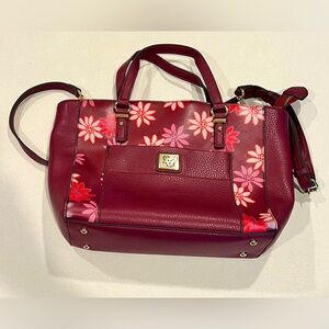 Anne Klein Perfect Tote, Convertible Satchel in Merlot/Burgundy